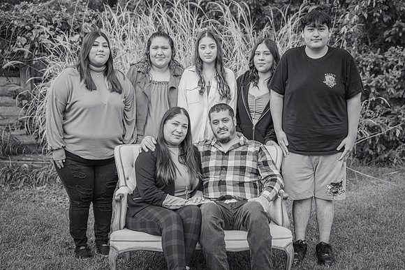 Sanchez-Corona Family Photo - DVX11583 B&W
